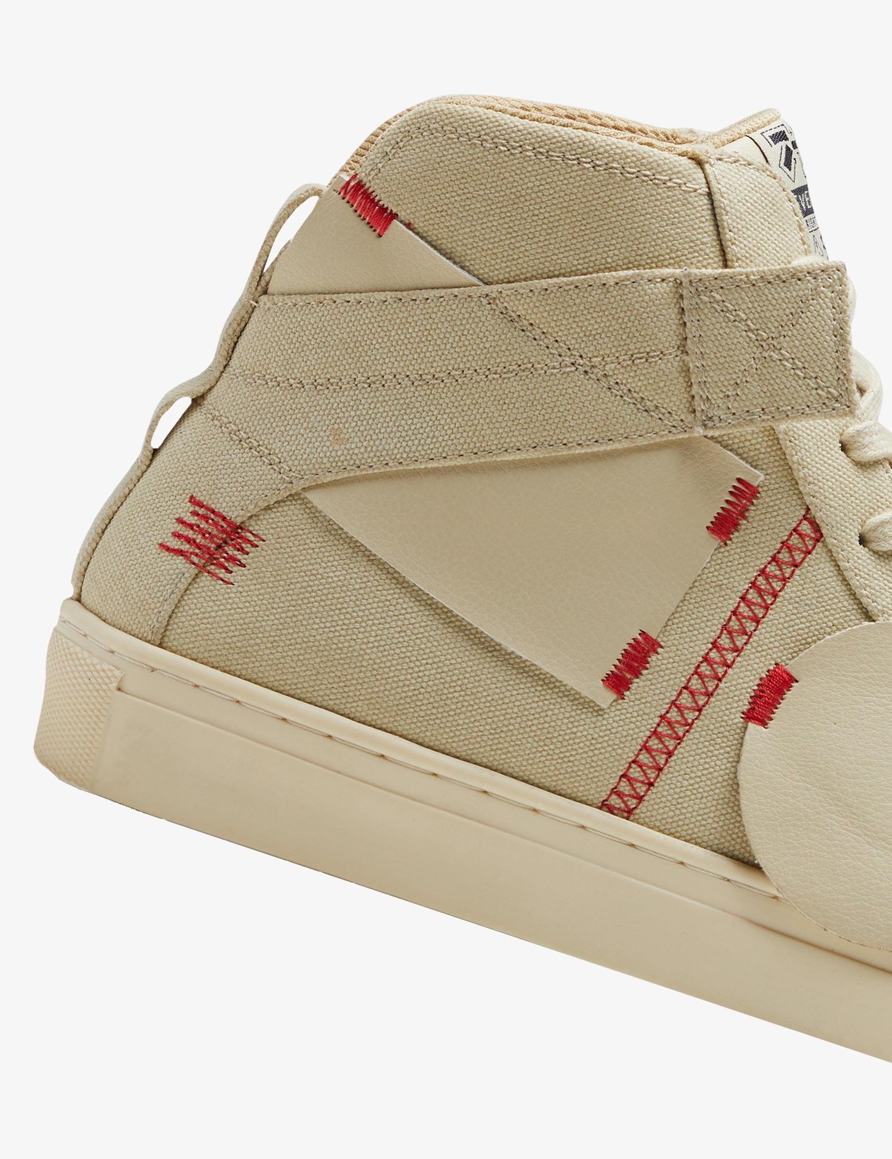 313 beige applique canvas high-top sneaker - 7-10.in
