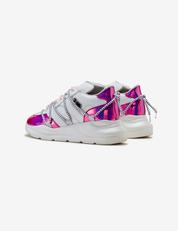 White Holographic Chunky Sneaker Women