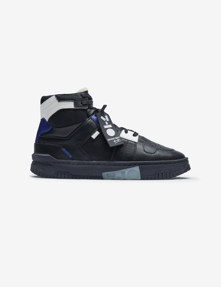 709 black blue high-top sneaker