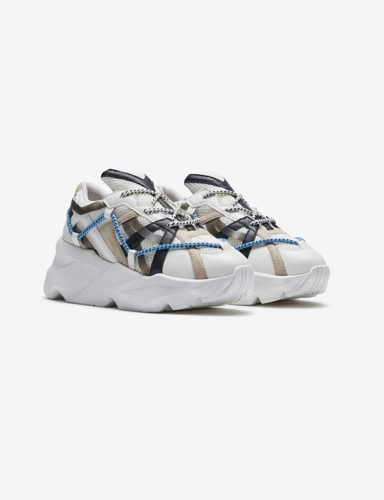 733 white over-panelled chunky sneaker