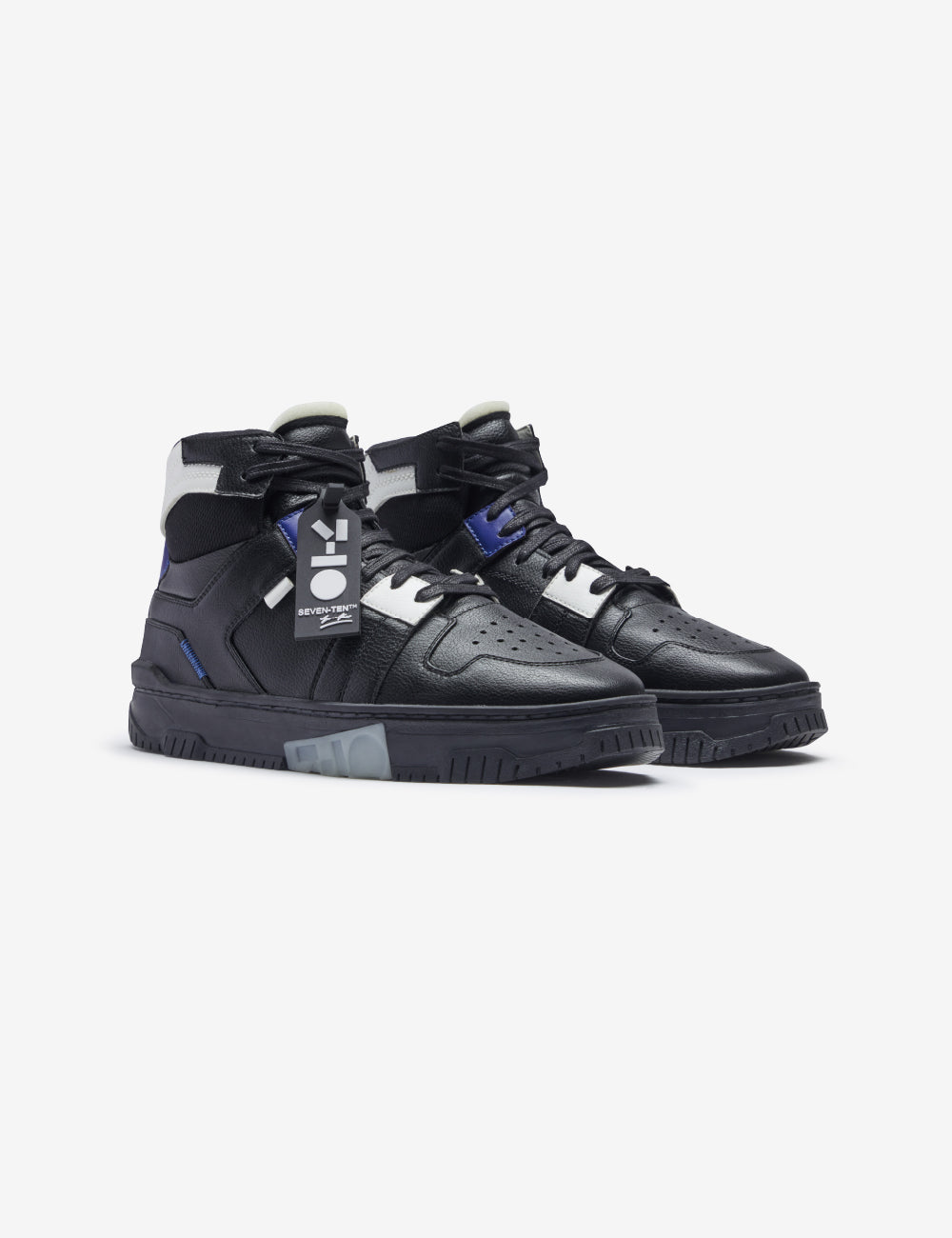 709 black blue high-top sneaker