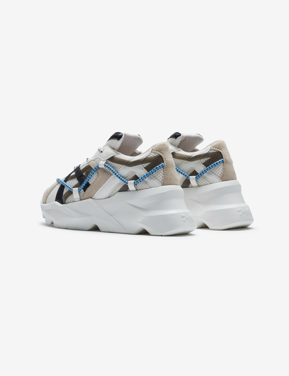 733 white over-panelled chunky sneaker