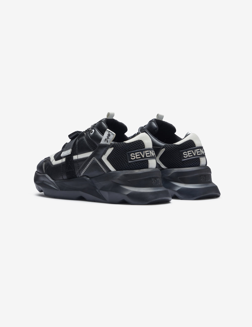 727 black white buckle chunky sneaker - 7-10.in