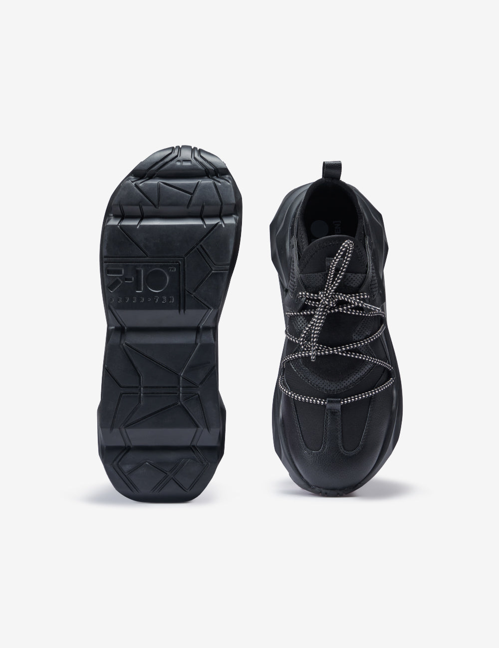 721 black exoskeleton chunky sneaker