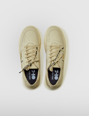 305 beige doodle print canvas low-top sneaker