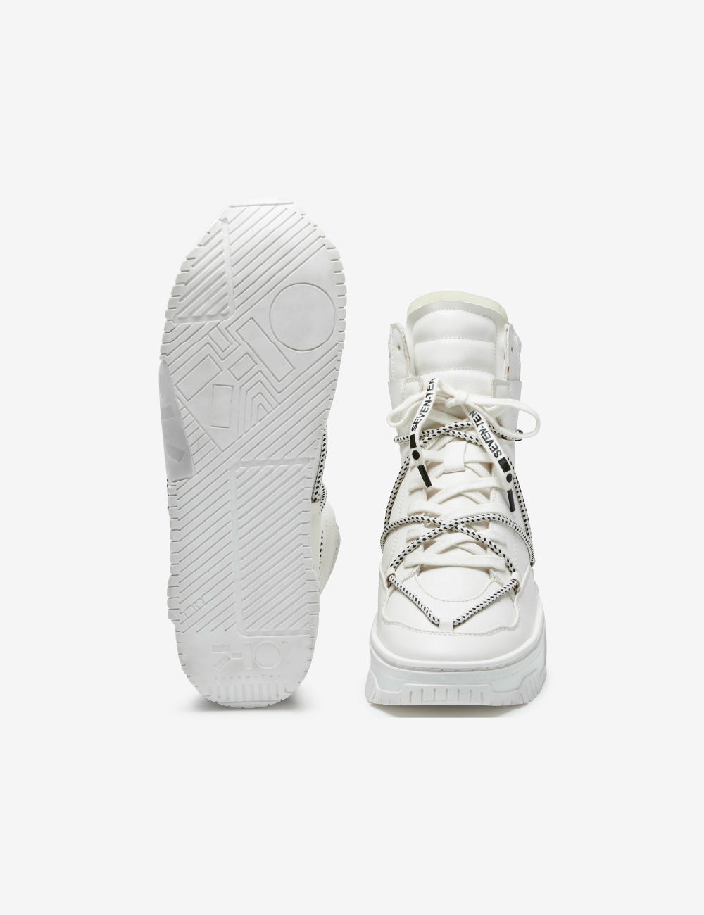 703 triple white hightop sneaker