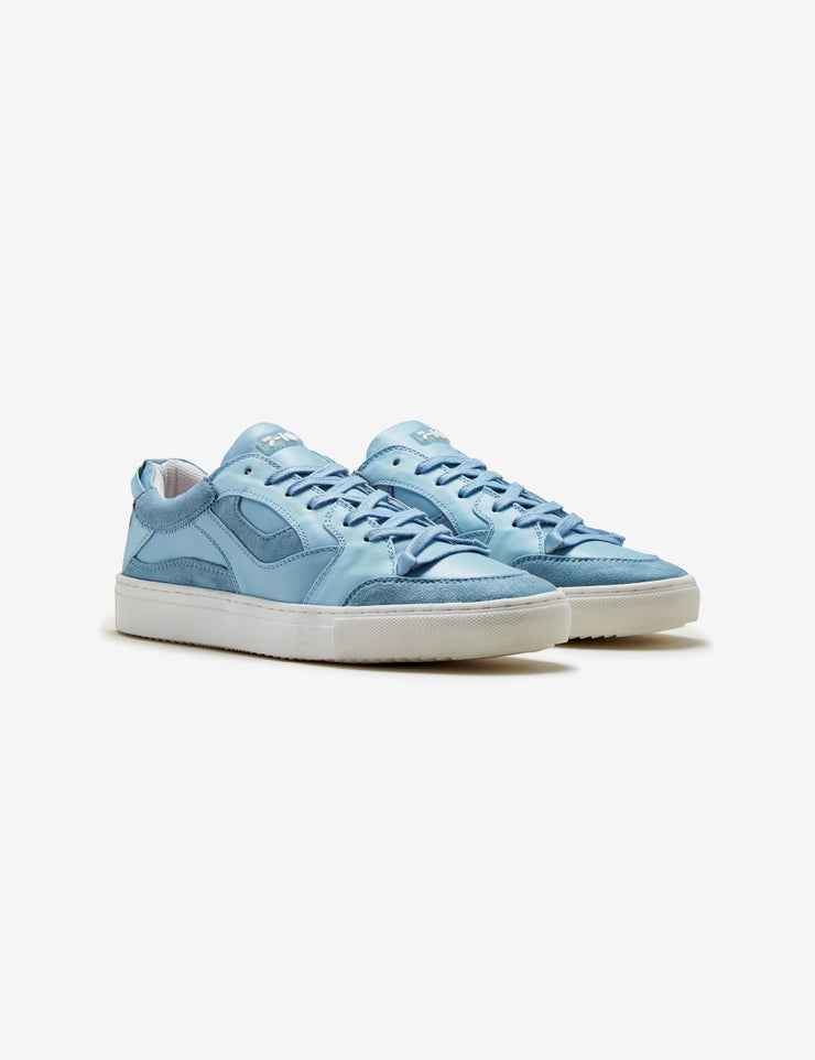 301 powder blue over panelled low-top sneaker