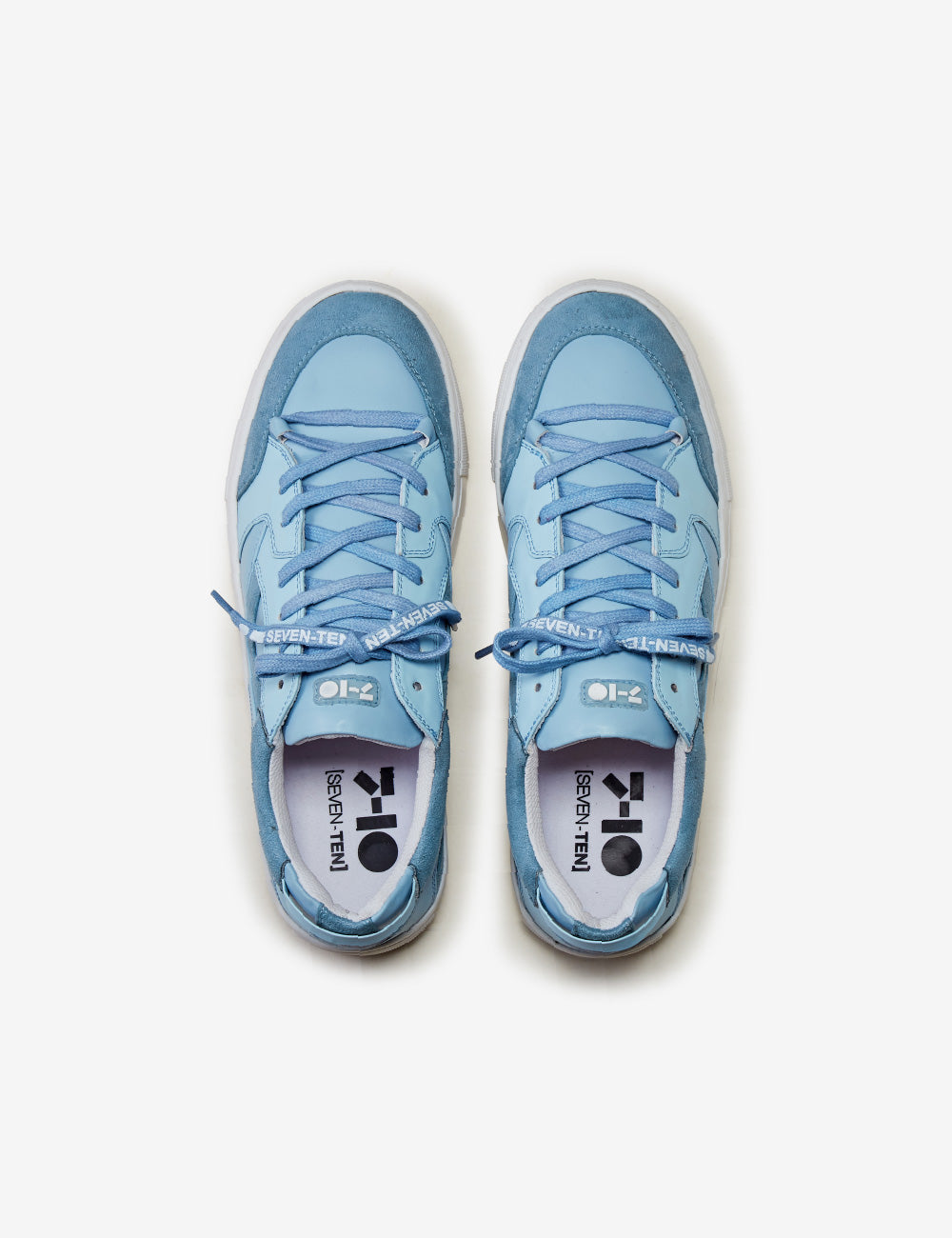 301 powder blue over panelled low-top sneaker