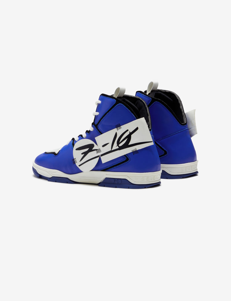 705 blue white applique high-top sneaker