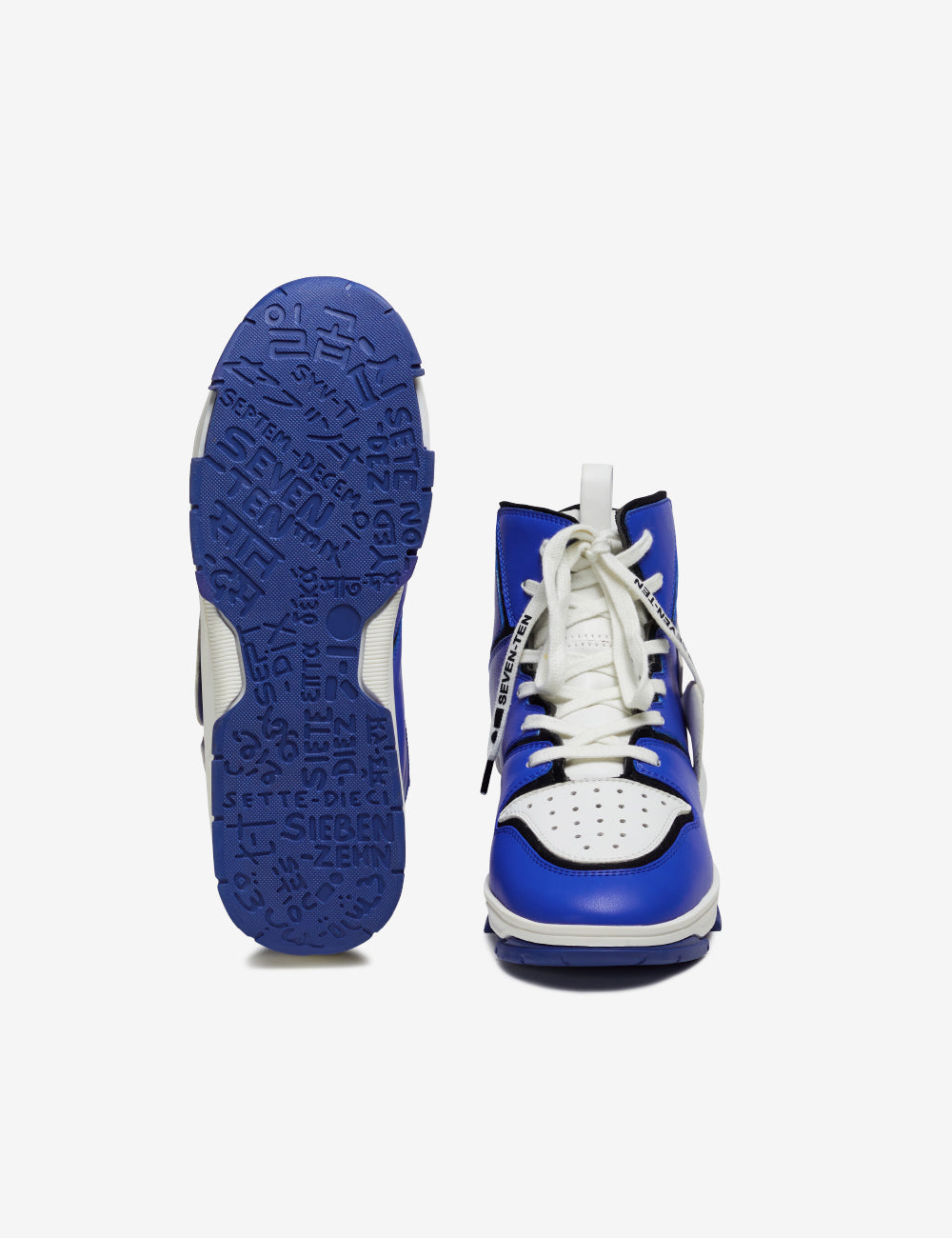 705 blue white applique high-top sneaker