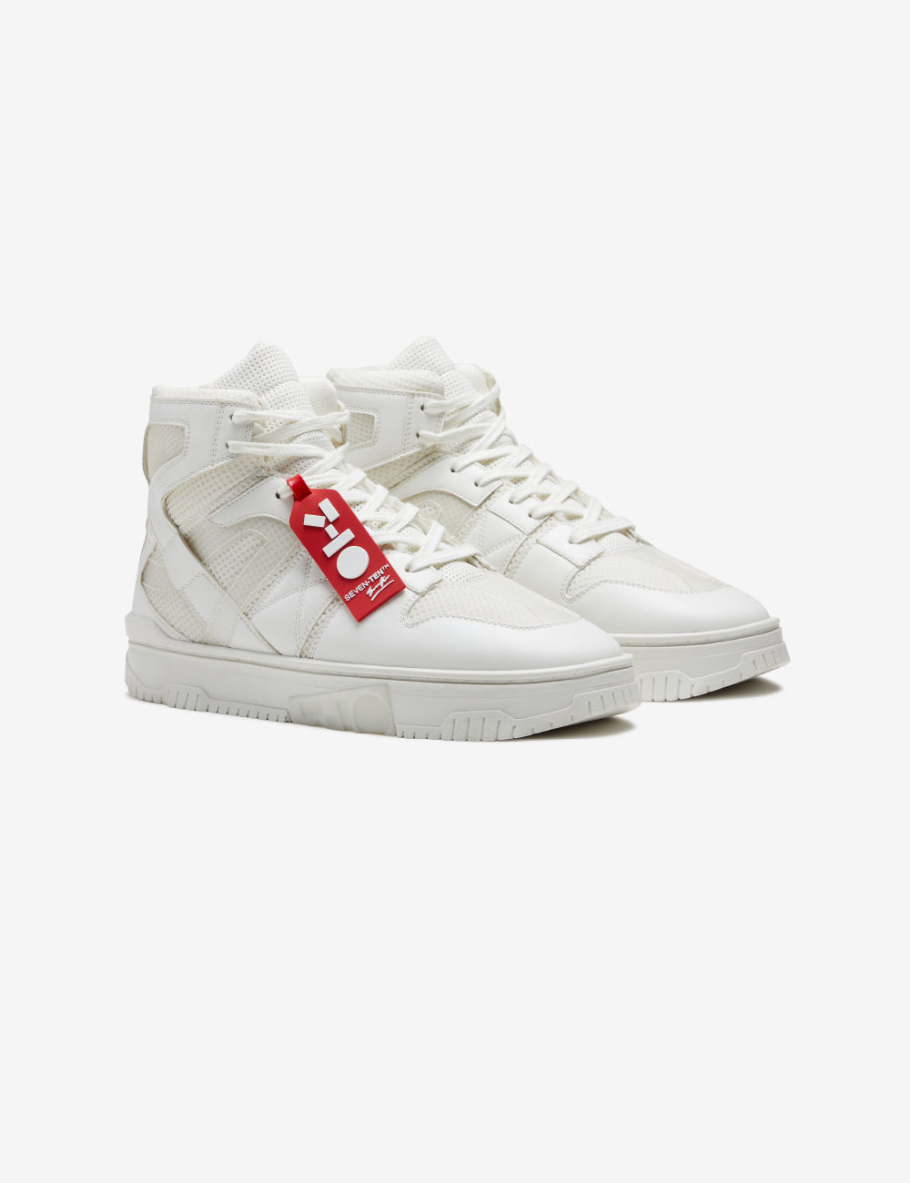 716 triple white technical high-top sneaker