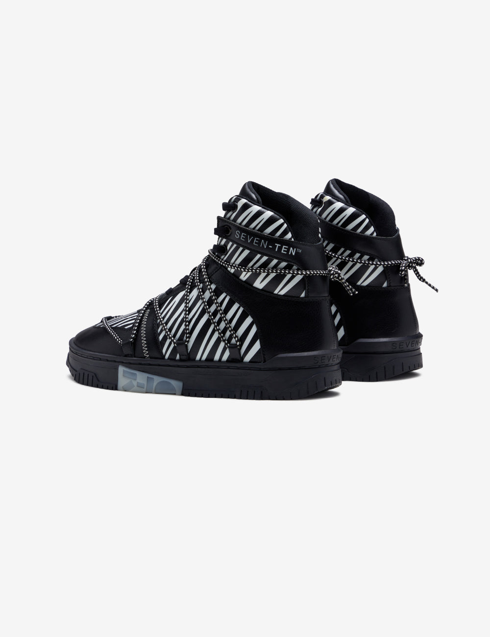 717 black white graphic high-top sneaker