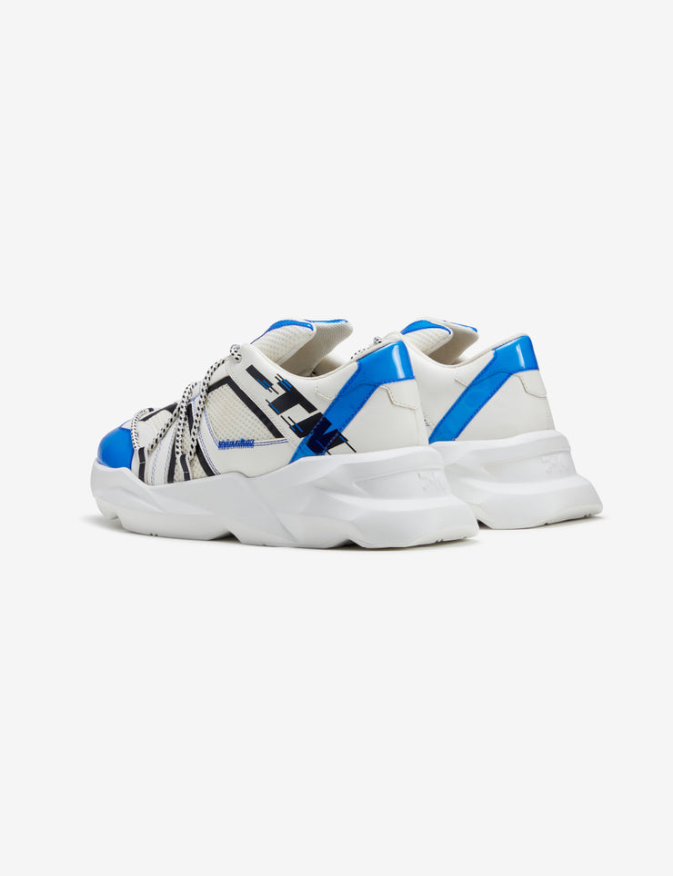 722 white blue graphic chunky sneaker