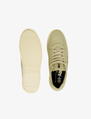 305 Olive beige doodle print canvas low-top sneaker