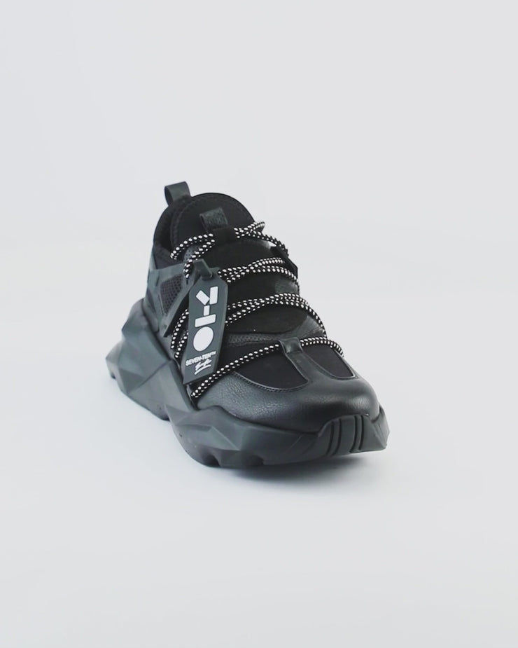 721 black exoskeleton chunky sneaker