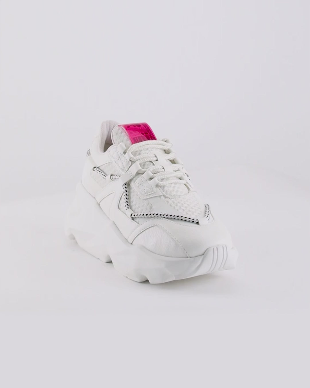 707 white mesh chunky sneaker