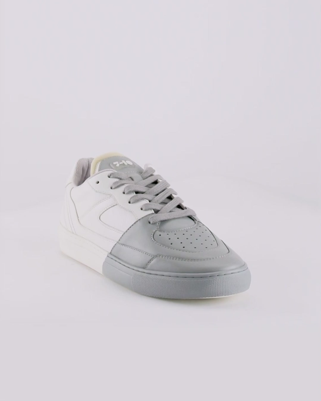 701 white & grey low-top sneaker