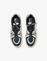 402 black white tubing low-top sneaker