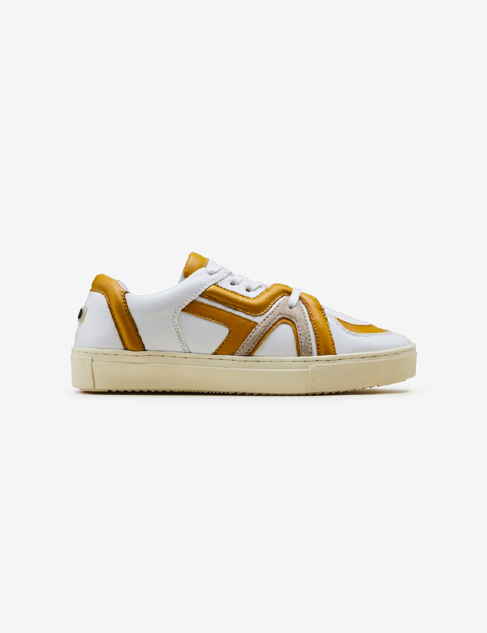 402 white mustard tubing low-top sneaker