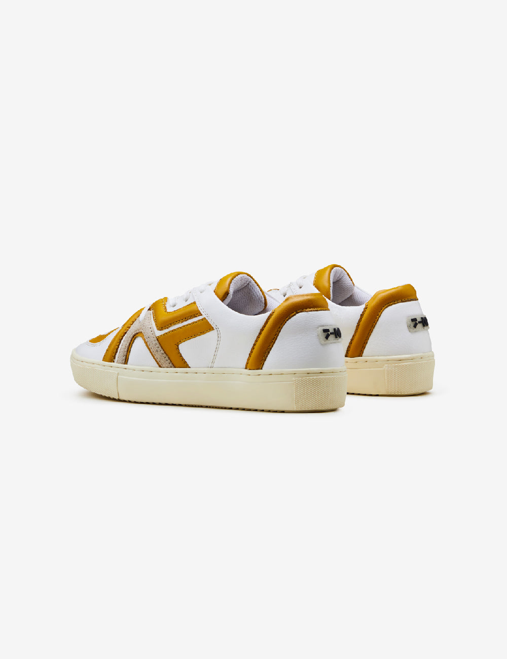 402 white mustard tubing low-top sneaker - 7-10.in