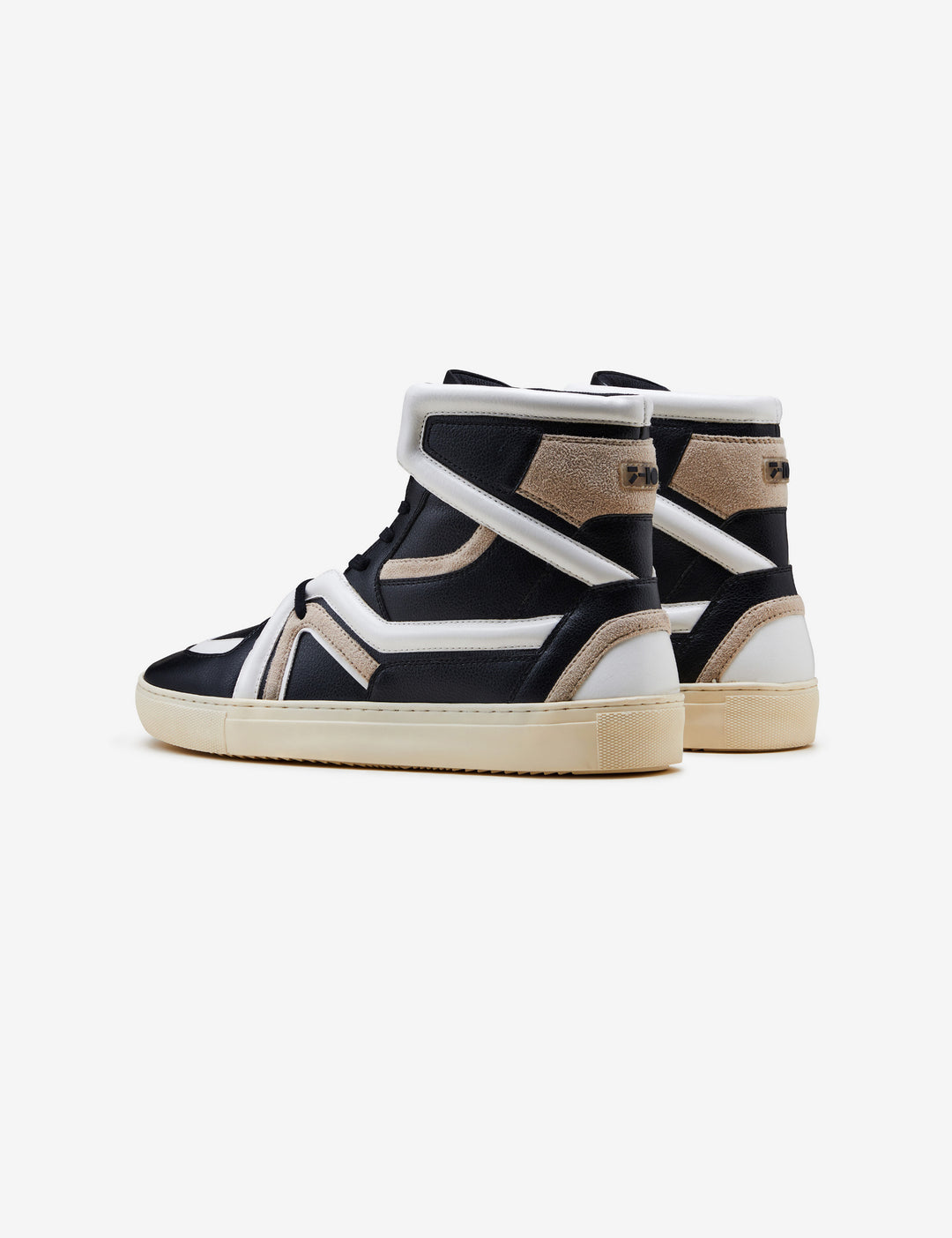 403 black beige tubing high-top sneaker