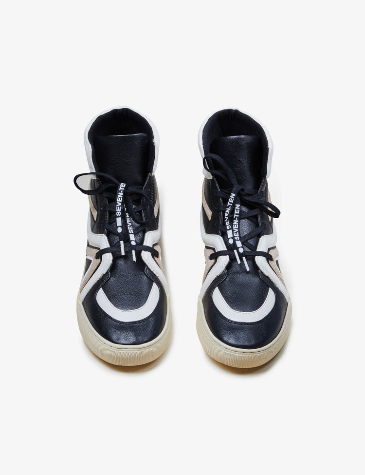 403 black beige tubing high-top sneaker