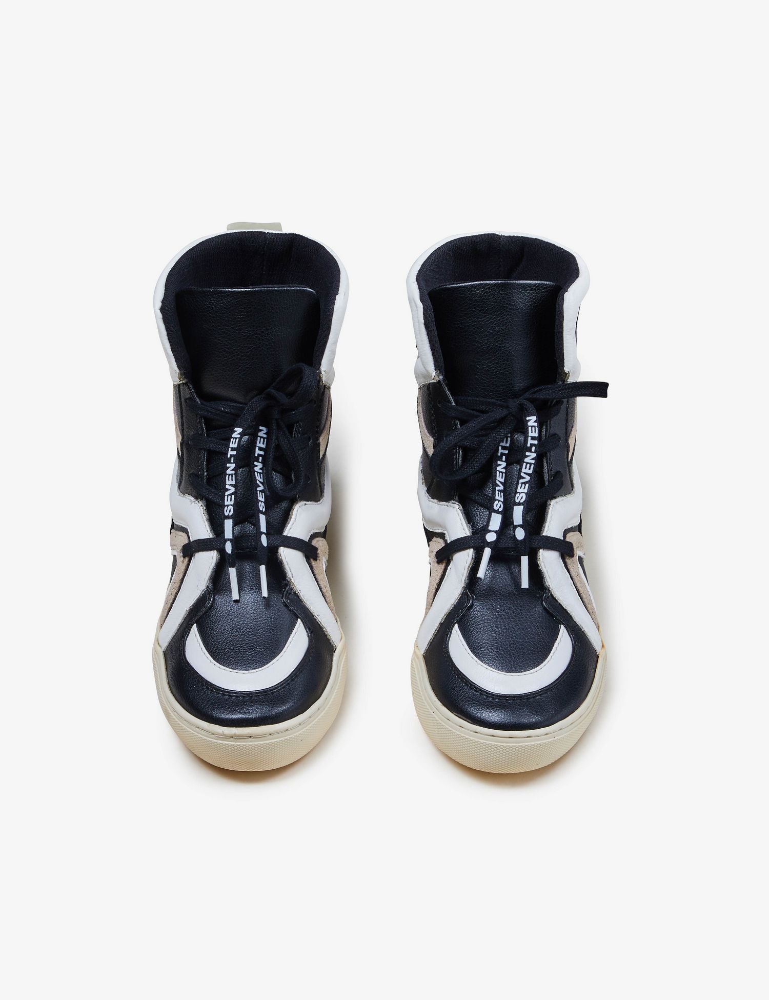 403 black beige tubing high-top sneaker