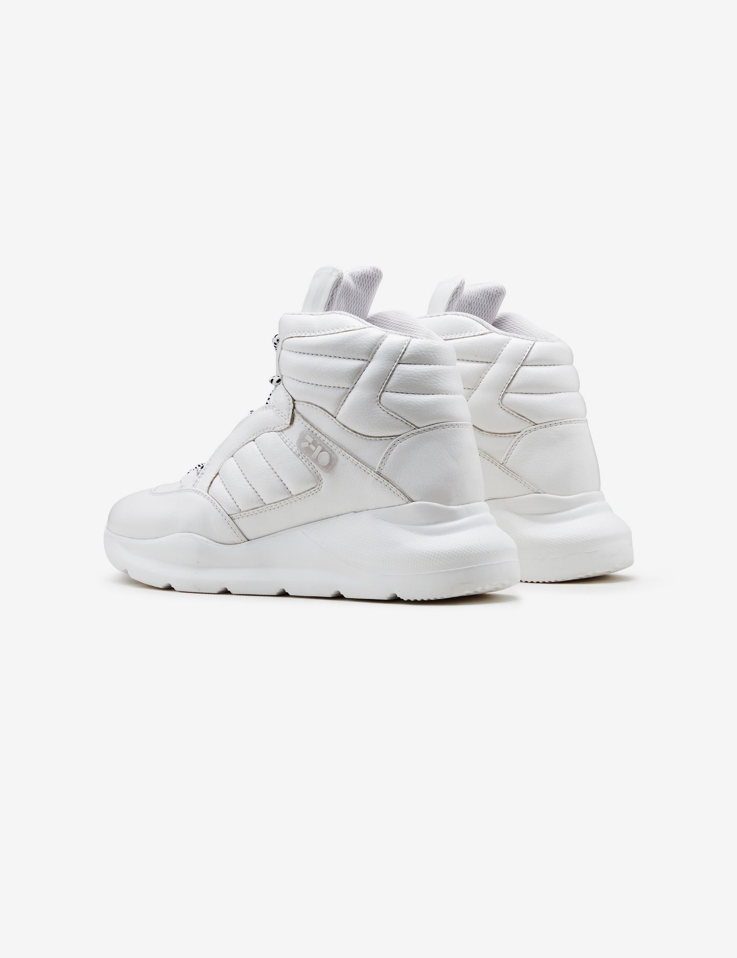 407 white quilted chunky sneaker