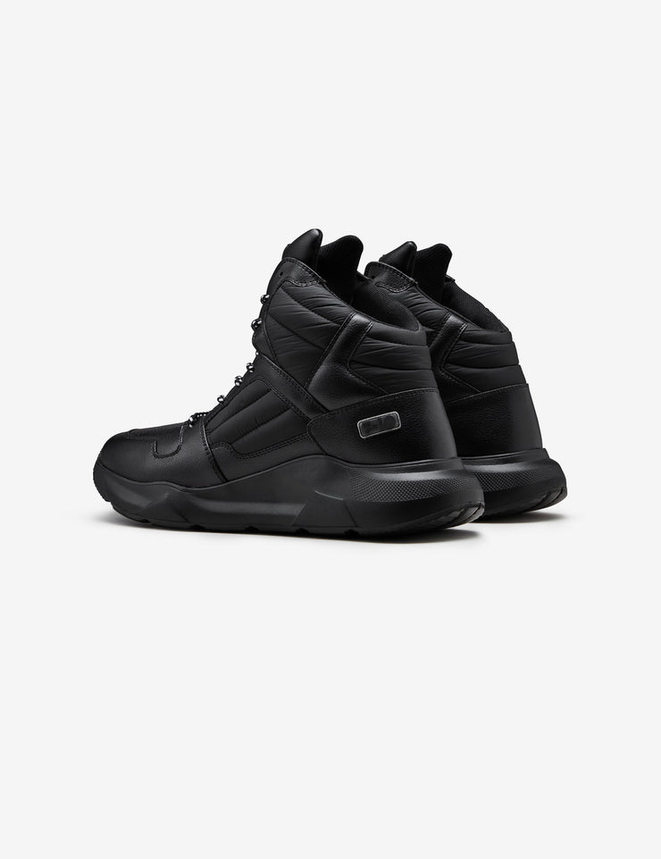 408 black quilted chunky sneaker