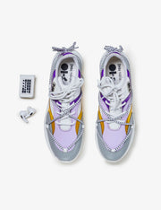 409 white purple pouch chunky sneaker