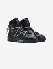 703 black & white high-top sneaker