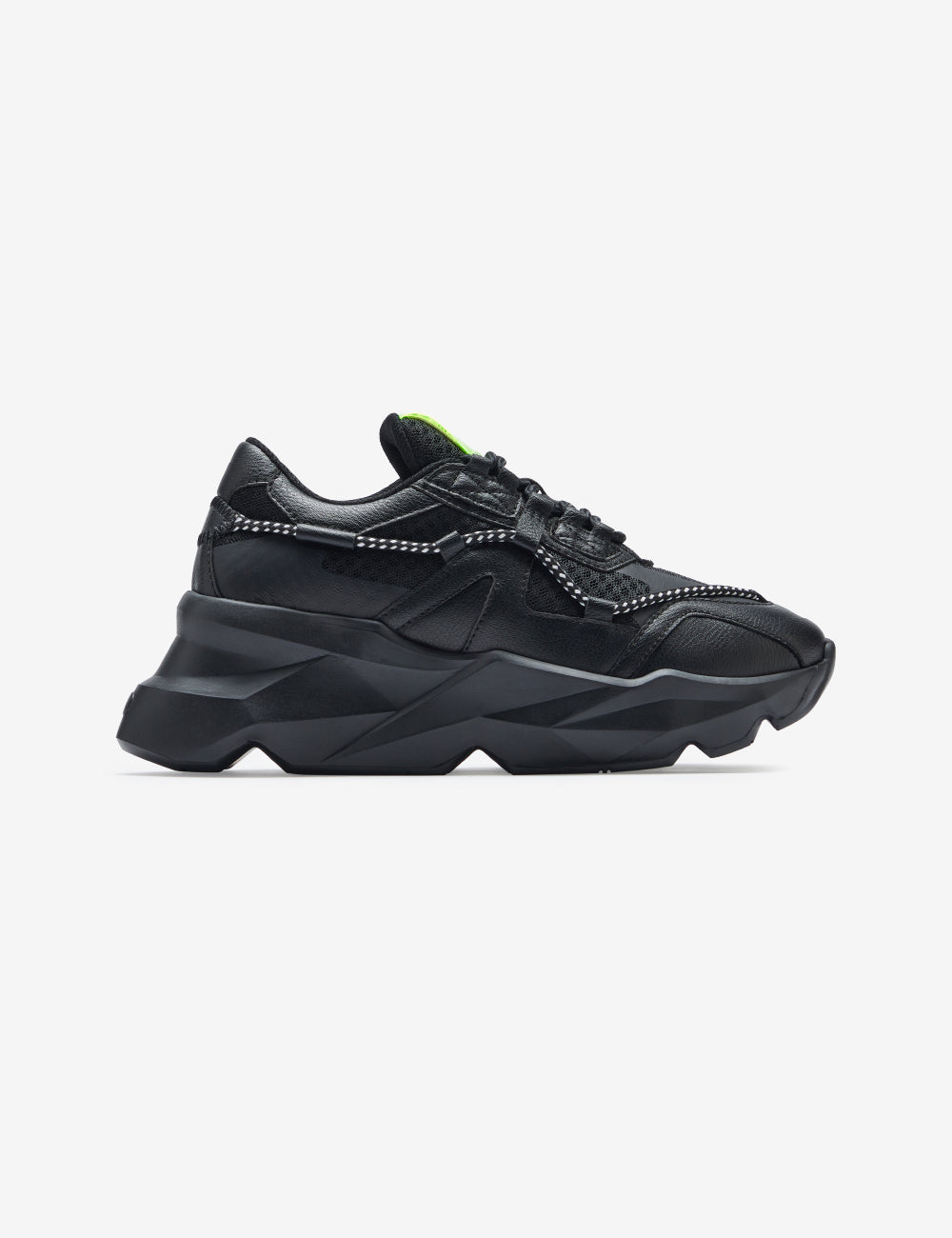 707 black mesh chunky sneaker