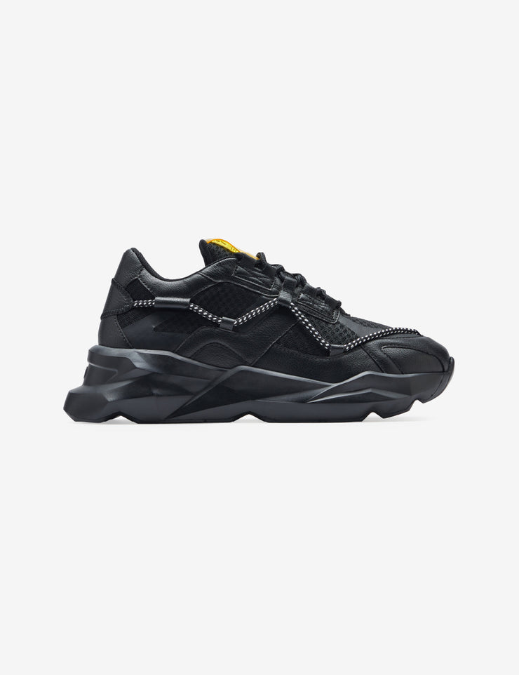 708 black mesh chunky sneaker
