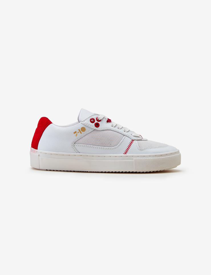 White Red Low-Top Sneakers Women