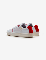 White Red Low-Top Sneakers Women