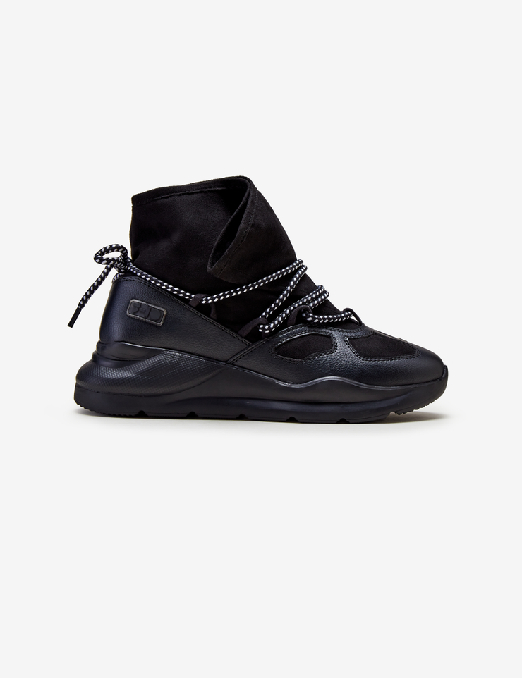 Black Draped Chunky Sneakers WOmen