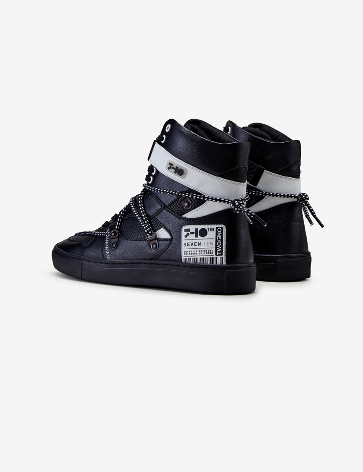 209 Black Graphic High Top Sneaker 7 10.in
