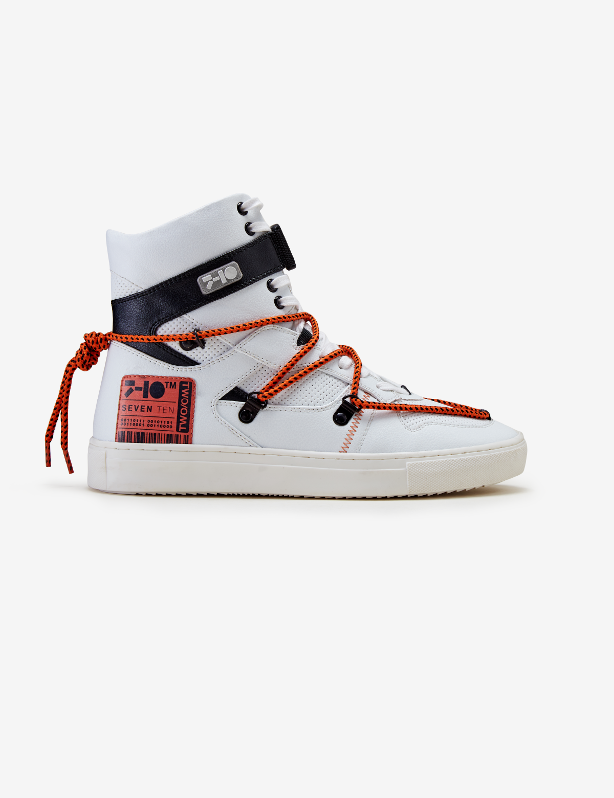 White Graphic High-Top Sneaker Men