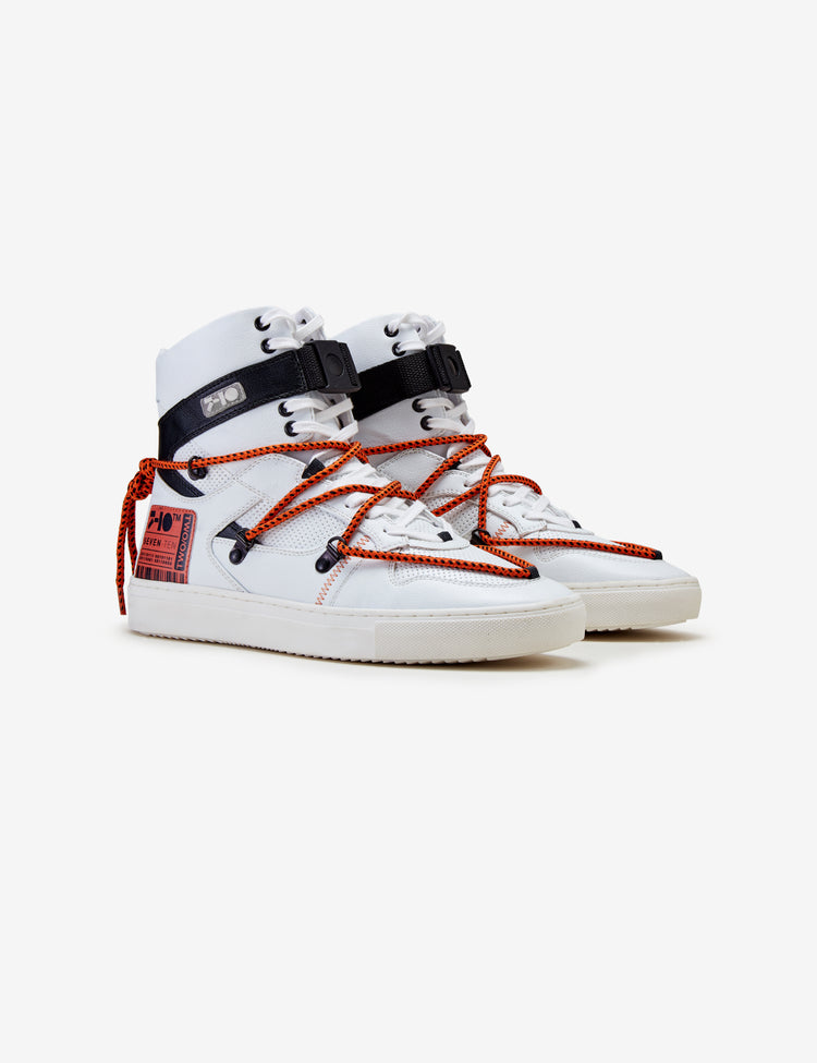 White Graphic High-Top Sneaker Men