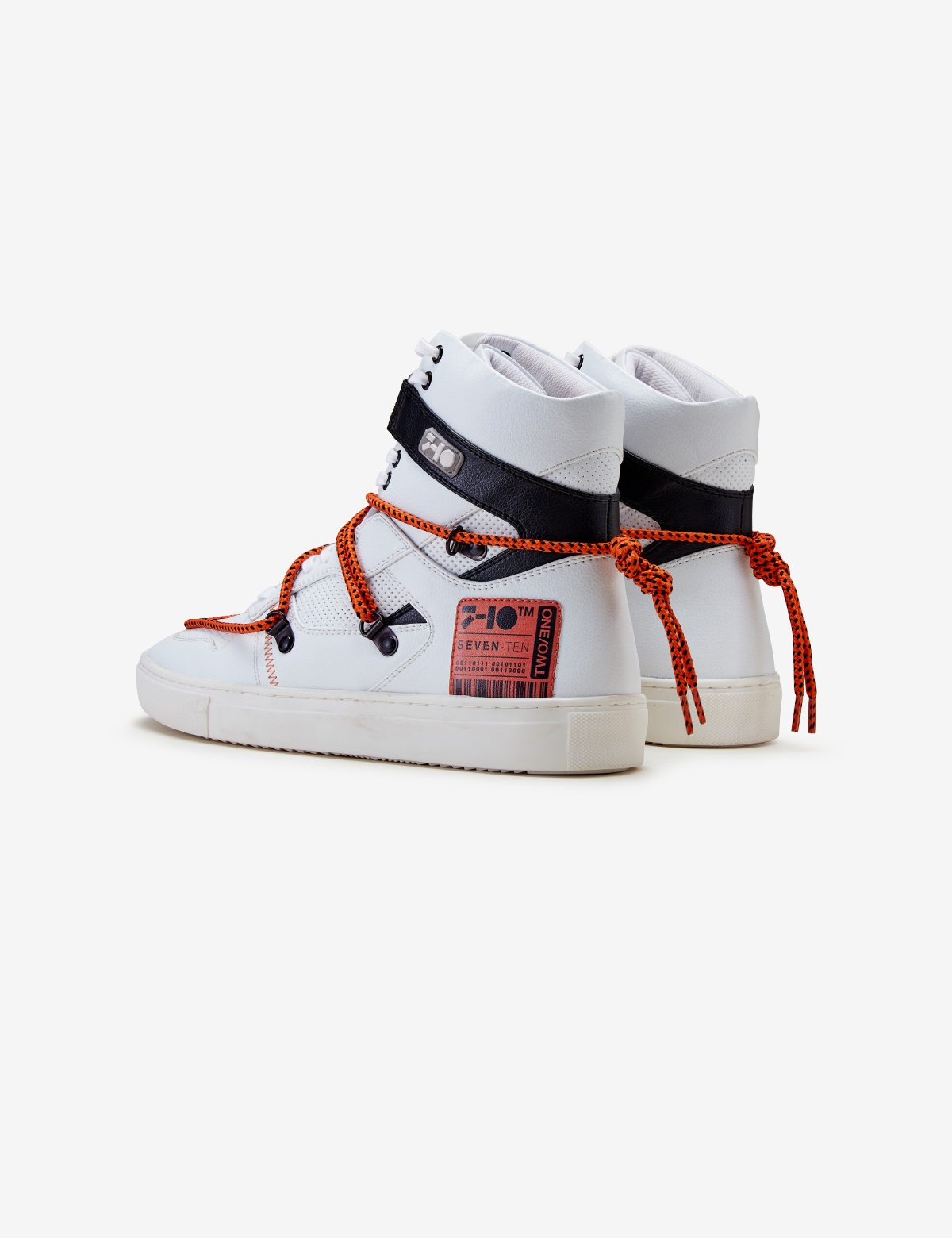 White Graphic High-Top Sneaker Men