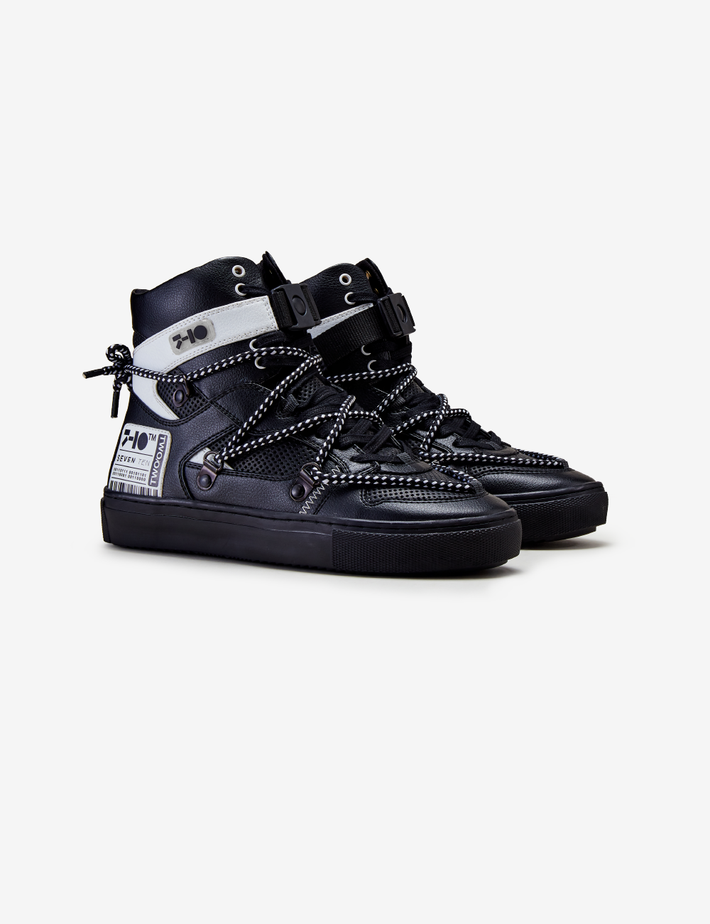 Black Graphic High-Top Sneaker Women