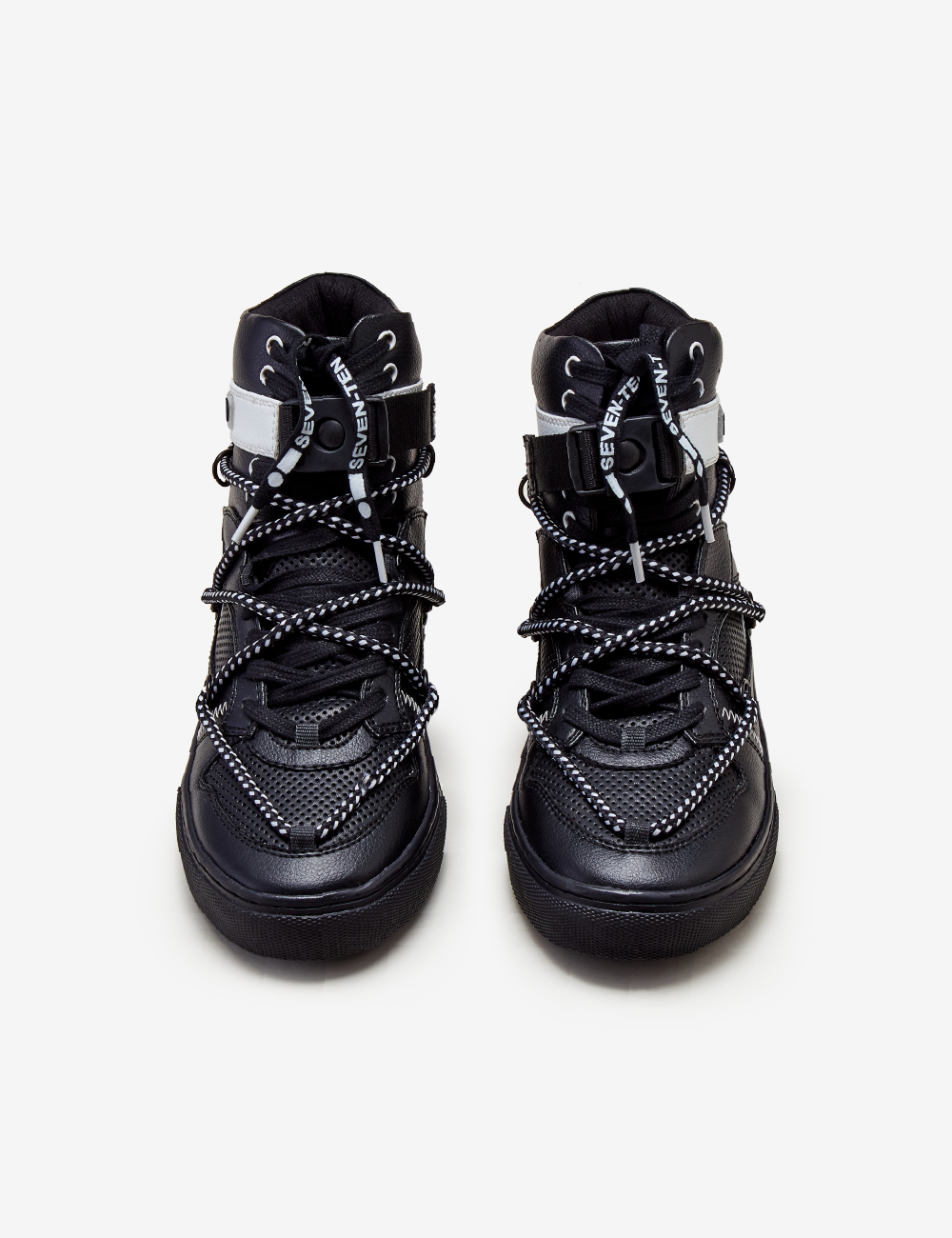 Black Graphic High-Top Sneaker Women