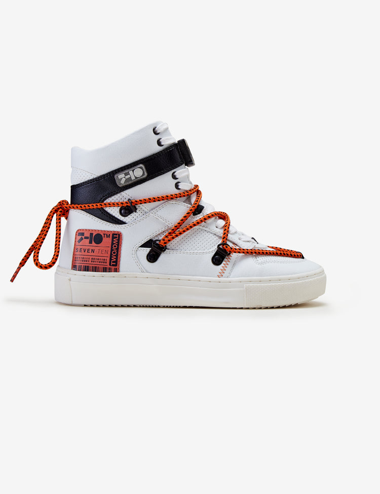 White Graphic High-Top Sneaker Women