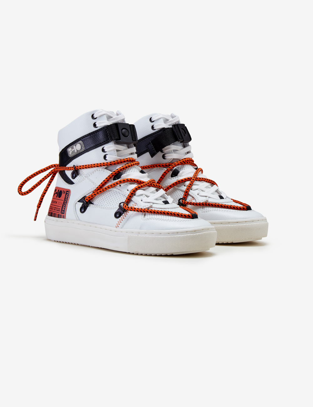 White Graphic High-Top Sneaker Women