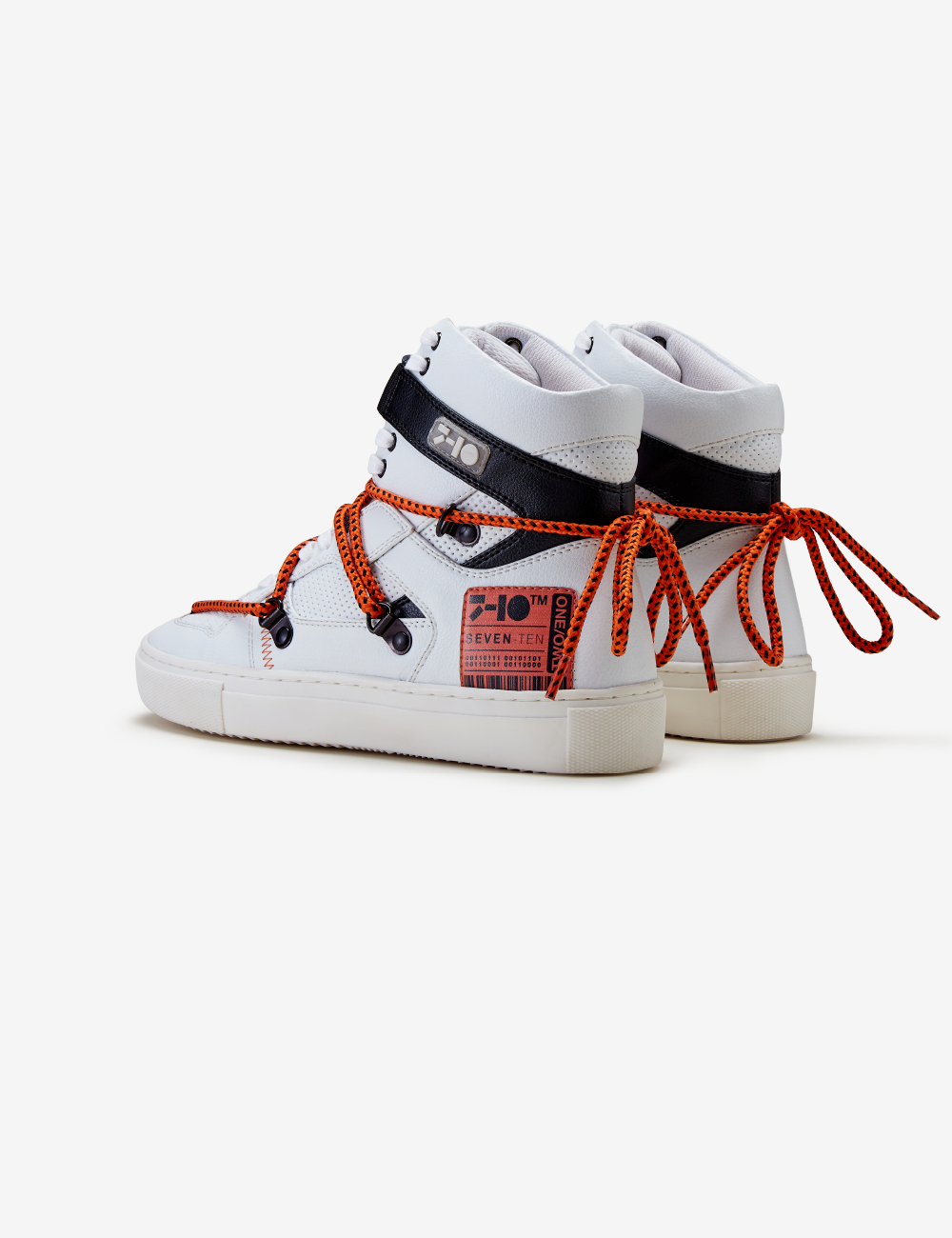 White Graphic High-Top Sneaker Women