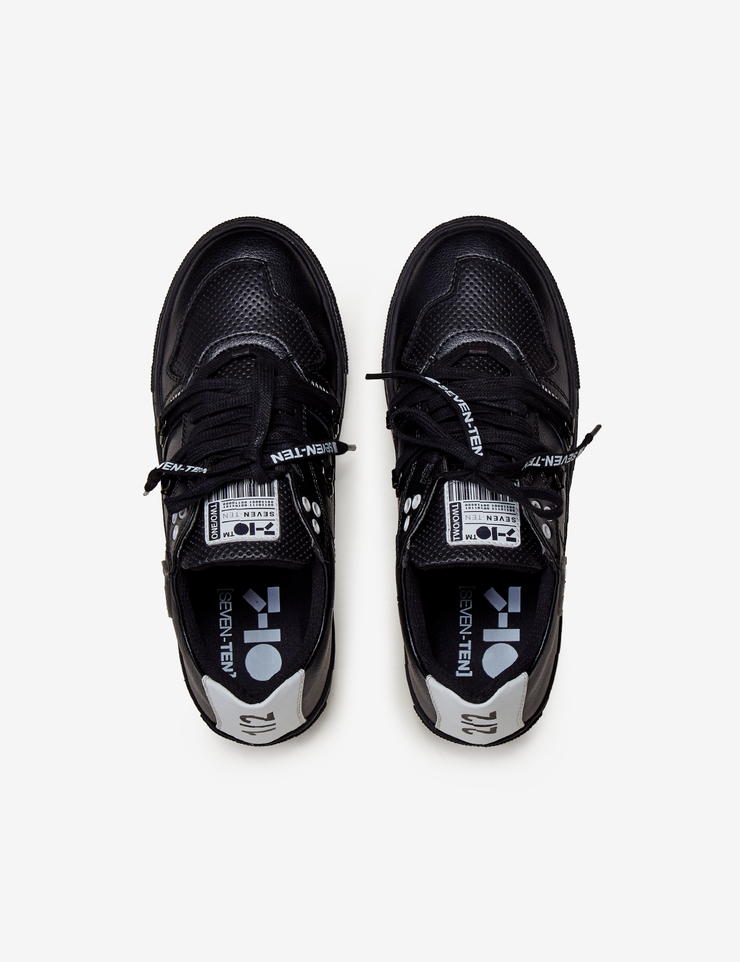 210 Black Graphic Low-Top Sneaker