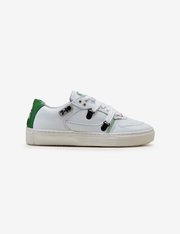 White Green Graphic Low-Top Sneaker Women