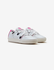 White Pink Graphic Low-Top Sneaker Women