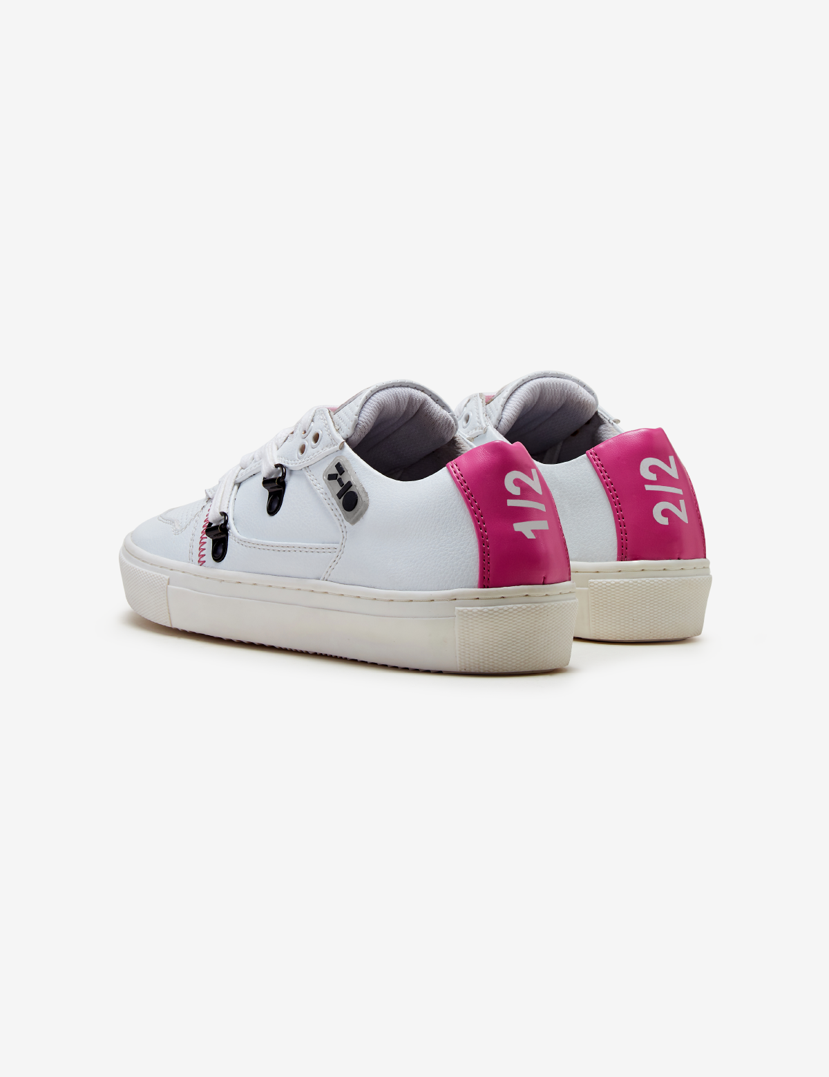 White Pink Graphic Low-Top Sneaker Women