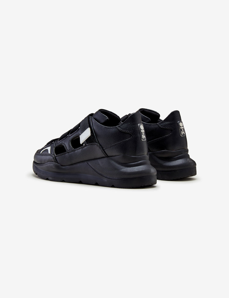 306 strappy black cutaway chunky sneaker